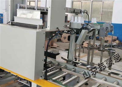 落差式全自動裝箱機，自動封箱機工作視頻