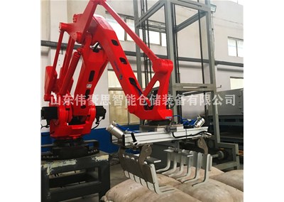 石墨粉全自動碼垛機 機械手碼垛系統方案
