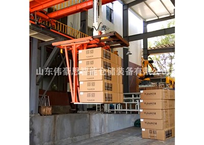 飲料箱桁架式裝車機 全自動裝車設備現(xiàn)場