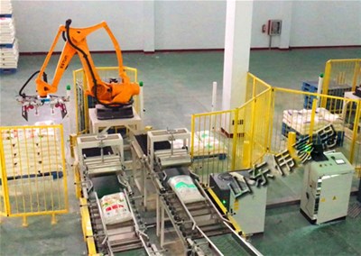 紙箱自動碼垛機器人 自動碼垛機現場
