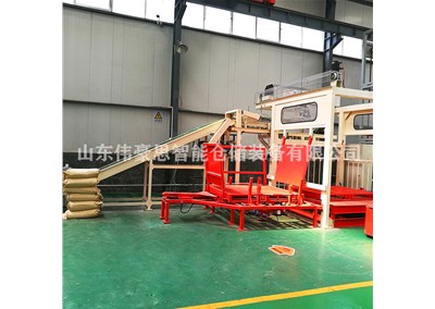 化肥顆粒高位碼垛機 全自動碼垛設備現場