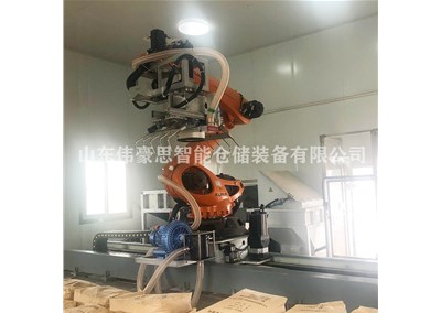 尿素自動化拆垛機械手 全自動拆垛設備客戶現場