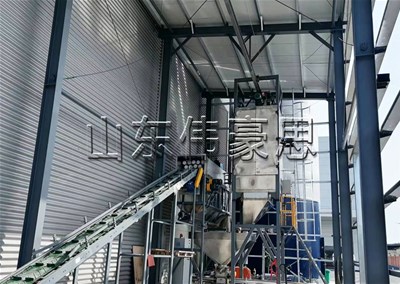 碳酸鈉自動噸袋拆袋機 噸包破包機工作現場