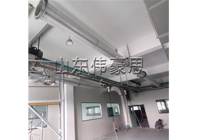 石膏粉管鏈式輸送機 管鏈輸送設(shè)備現(xiàn)場實拍
